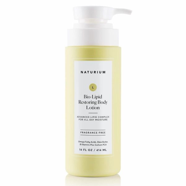 Naturium Bio-Lipid Restoring Moisturizing Body Lotion with Shea Butter, Fragrance Free, 14 fl oz