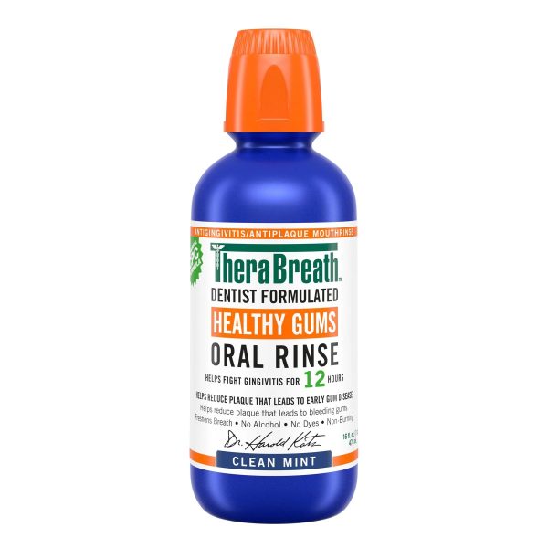 Thera breath Healthy Gums Oral Rinse W/ Added CPC – Clean Mint(16oz)