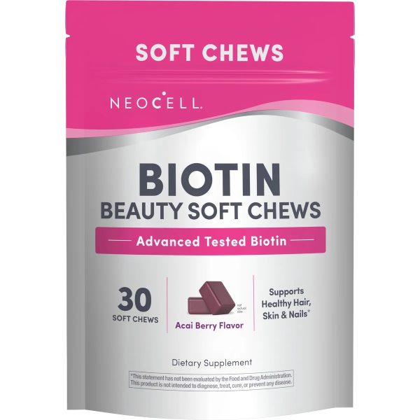 Neocell Biotin Beauty Acai Berry Flavor 30 tasty chews